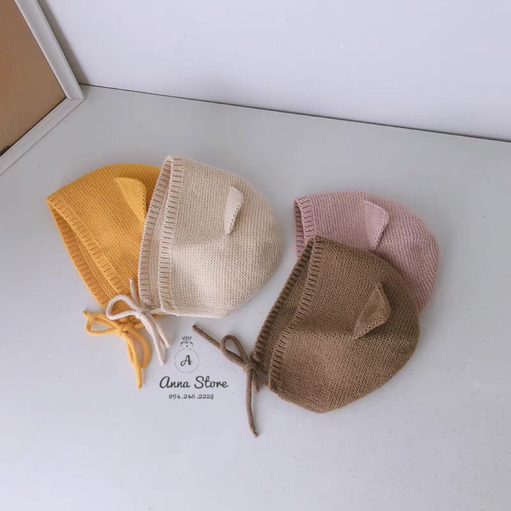 MUP 22 : Mũ len 2 tai kute cho bé 40-50cm