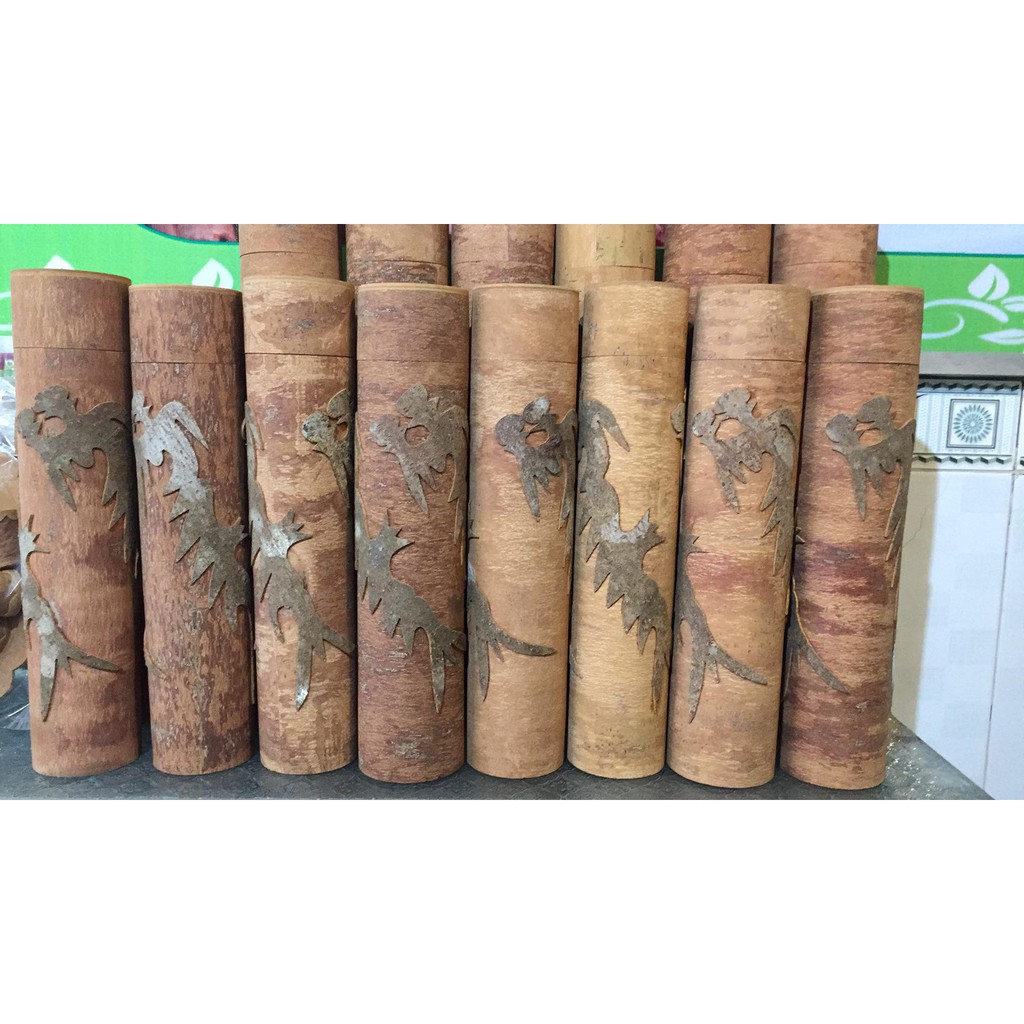 Ống Đựng Nhang 100% Từ Vỏ Quế Hương Quế Trà Bồng