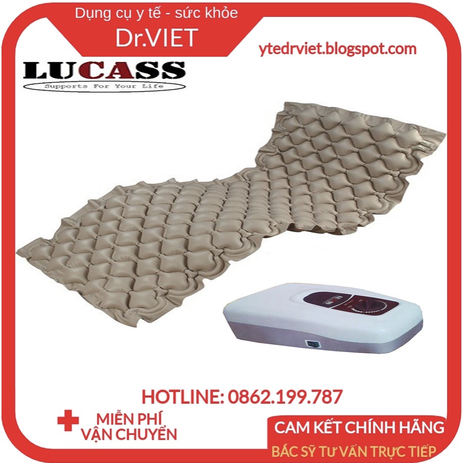 Nệm đệm chống lở loét Lucass LC 389 cao cấp công nghệ Mỹ- Dùng cho người già, người ốm, người vừa phẫu thuật nằm lâu