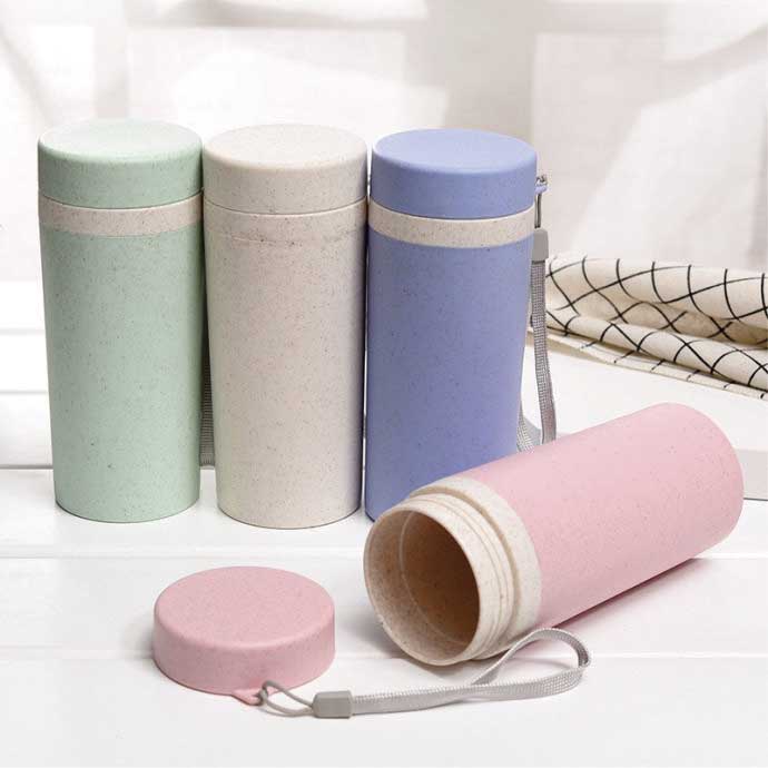 Bình  Đựng Nước Lúa Mạch Có Dây Xách 330ml - In Ấn Logo Theo Yêu Cầu