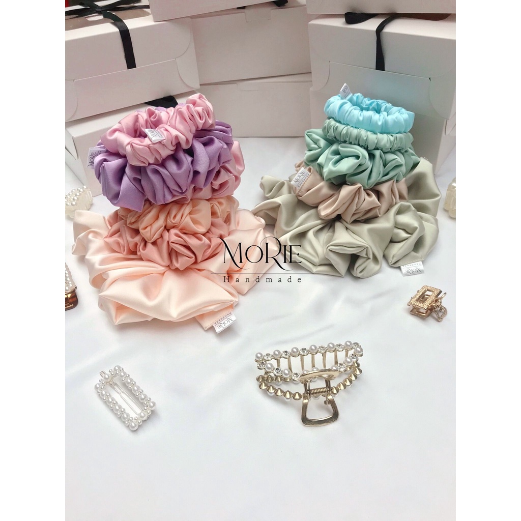Buộc Tóc Lụa Mulberry 100% Cao Cấp Ngăn Ngừa Xơ Rối Tóc Size nhỏ | Mulberry Silk Hair Scrunchie