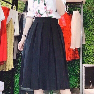 Chân váy xếp li xoè dài
