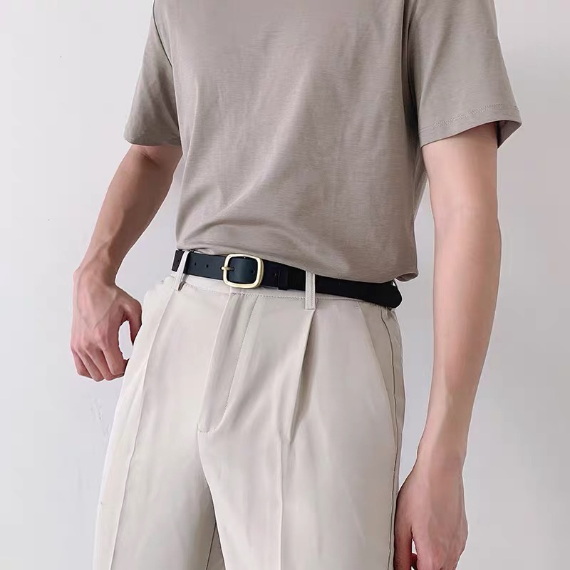 Thắt Lưng Da Nam Phong Cách Hàn Quốc OVAN SAZ Màu Đen Đẹp Cao Cấp Trẻ Trung - Dây Lưng Nam Chất Liệu Da Thật