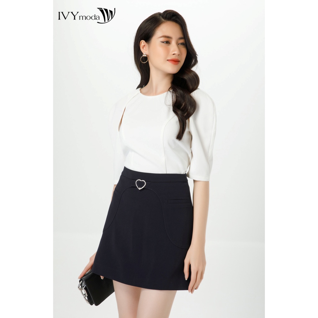 Chân váy chữ A 2 lớp IVY moda MS 31M7076