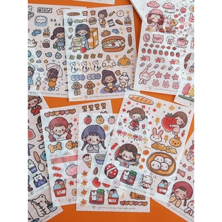 Sticker set _ Sticker bé gái (4 tấm)