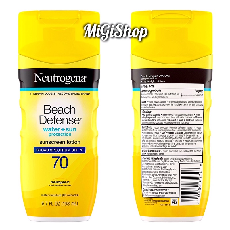 [Hàng Mỹ] Kem Chống Nắng Đi Biển Neutrogena Beach Defense Sunscreen 198ml