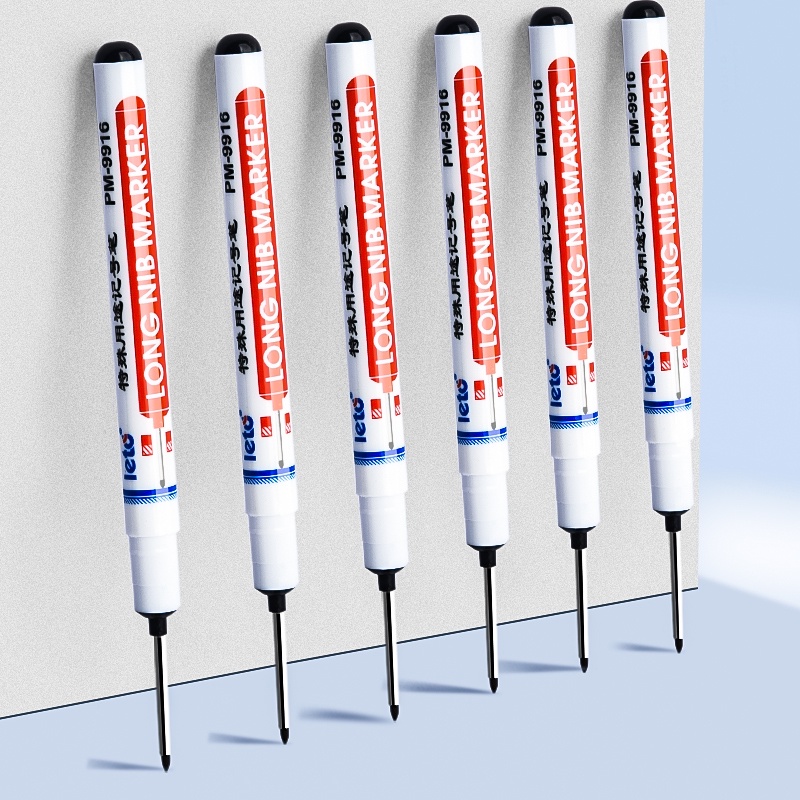 Bút Lông Đánh Dấu Ngòi Dài 2cm Đa Năng Chống Thấm Nước Nhanh Khô Màu Đỏ / Xanh Dương / Đen Cho Làm Mộc, Kim Khí, Xây Dựng