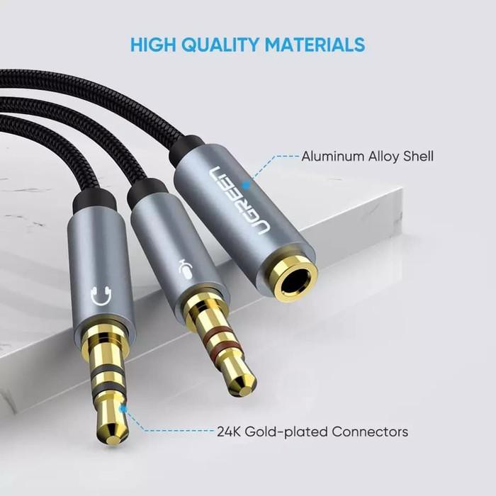 Đầu Chia Cổng Tai Nghe Ugreen Av140 3.5mm Female Sang 2 Male Ốp | BigBuy360 - bigbuy360.vn