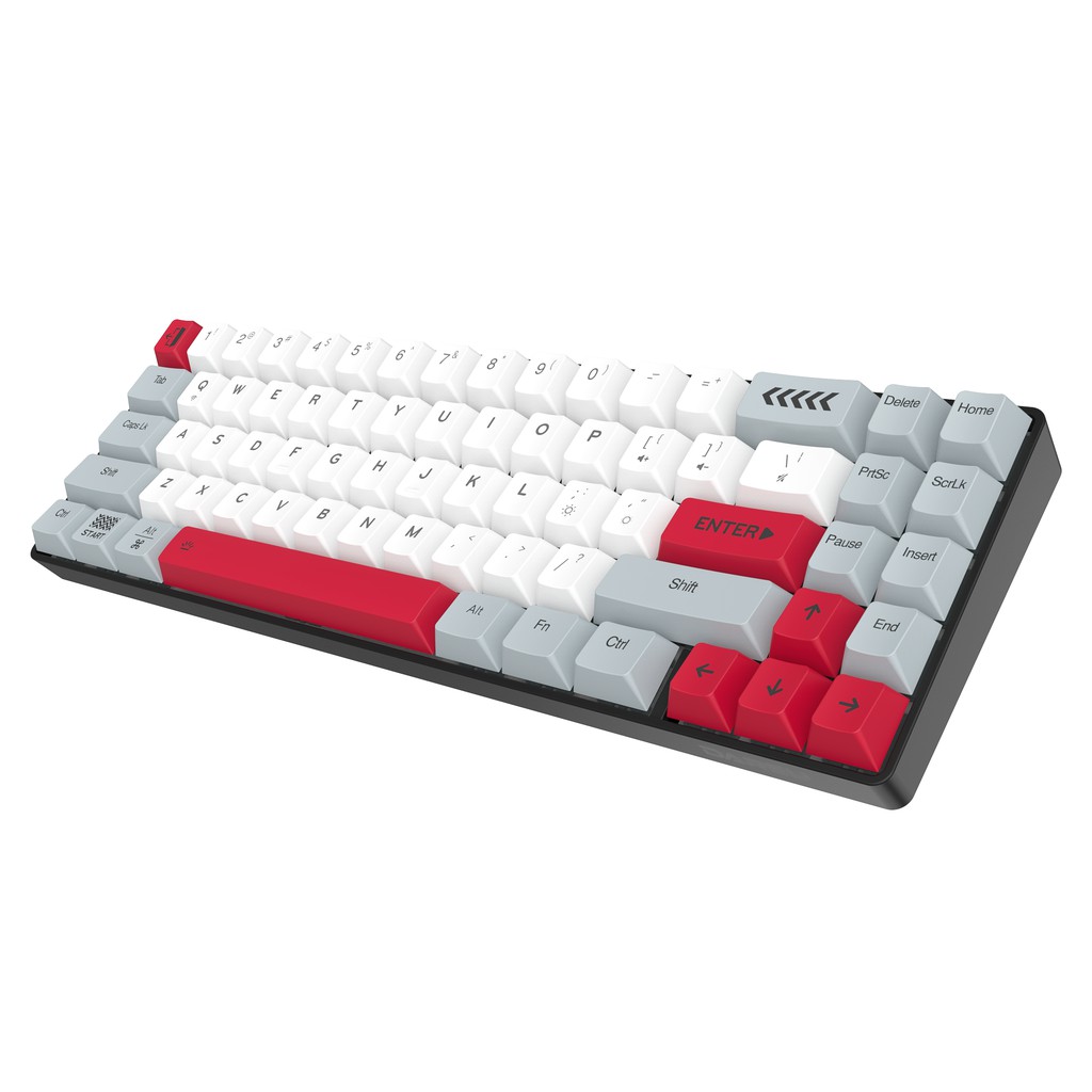 Bàn phím cơ không dây DAREU EK871 GREY-WHITE 71KEY (PBT, Blue/ Brown/ Red D-KAILH switch)