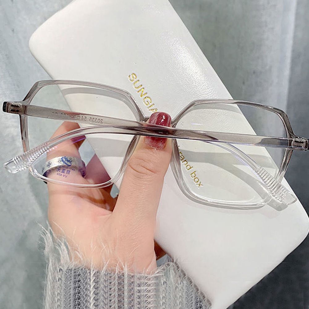 Kính đọc sách gọng to tròng trong suốt siêu nhẹ nhiều màu kiểu vintage thanh lịch cho nam và nữ