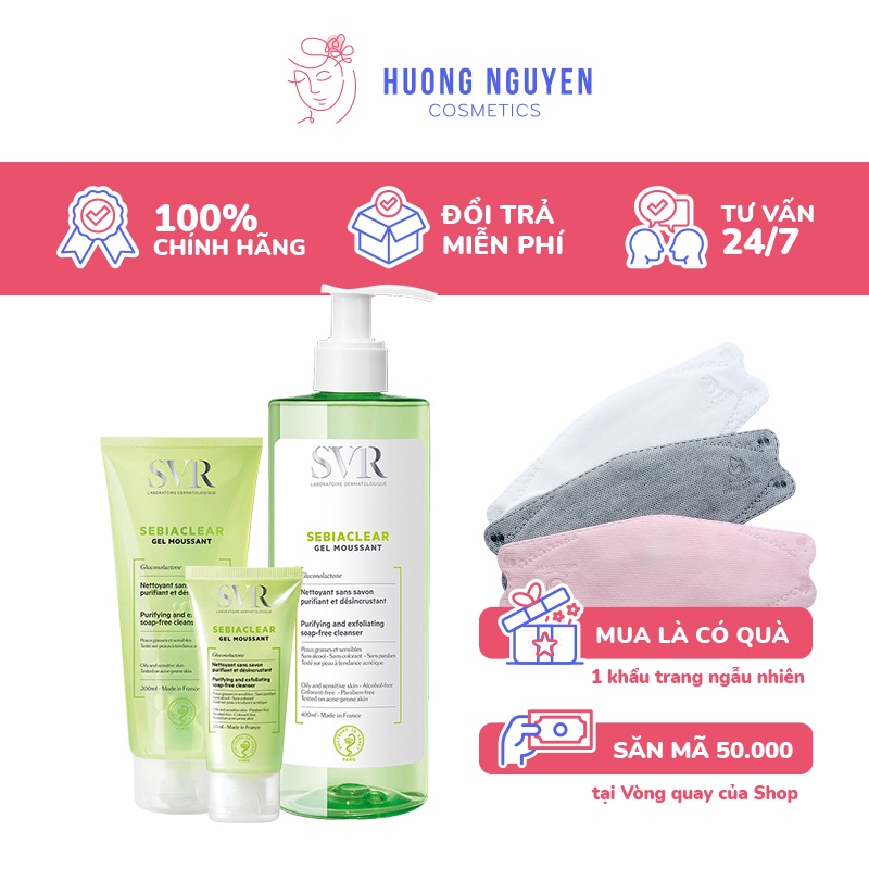 Sữa Rửa Mặt SVR Gel Moussant Cho Da Dầu Mụn & Da Nhạy Cảm