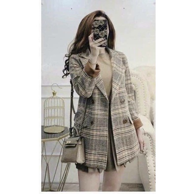 Áo Khoác dạ unisex - Áo Vest dạ nam nữ đều mặc, chất dạ ép lì dày dặn