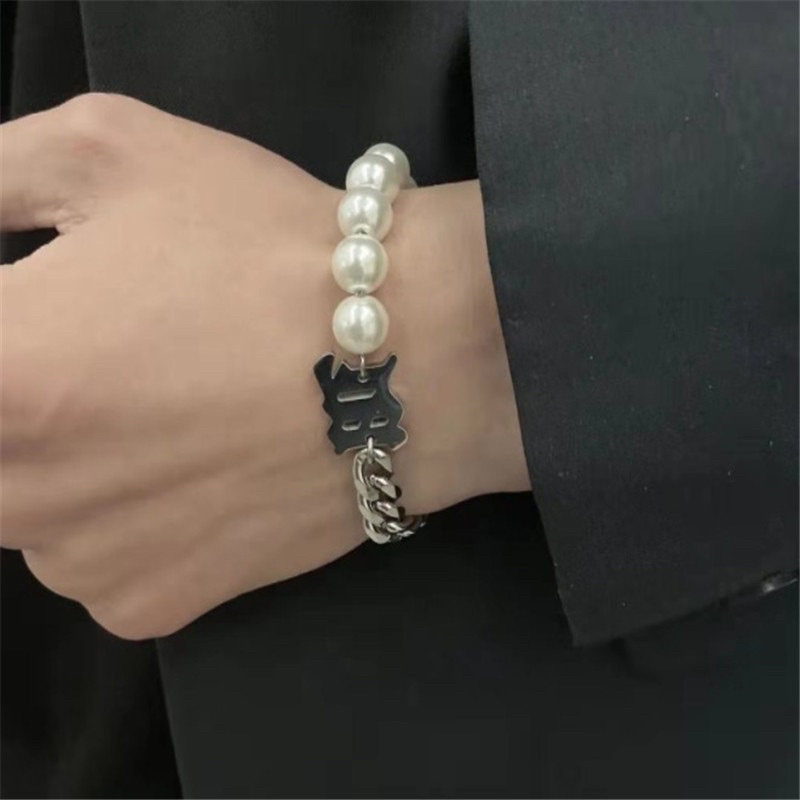 Bộ Vòng cổ/ Vòng tay ROSE chữ B Cho Nam Nữ Unisex