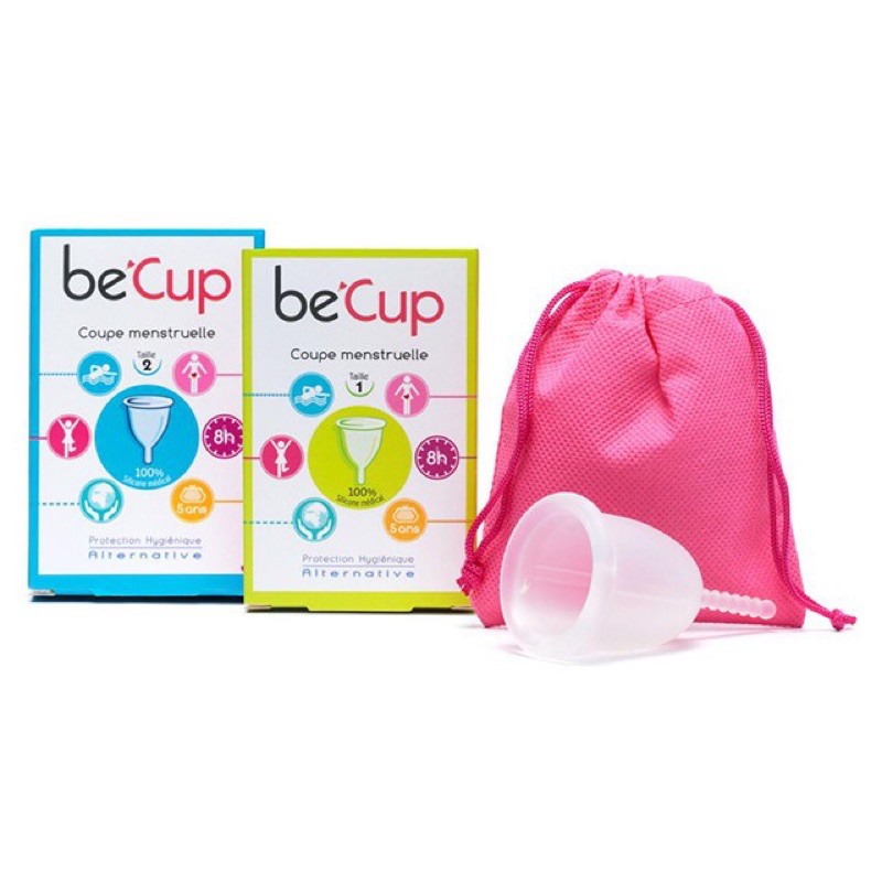 Cốc nguyệt san Becup + cốc tiệt trùng + túi vải