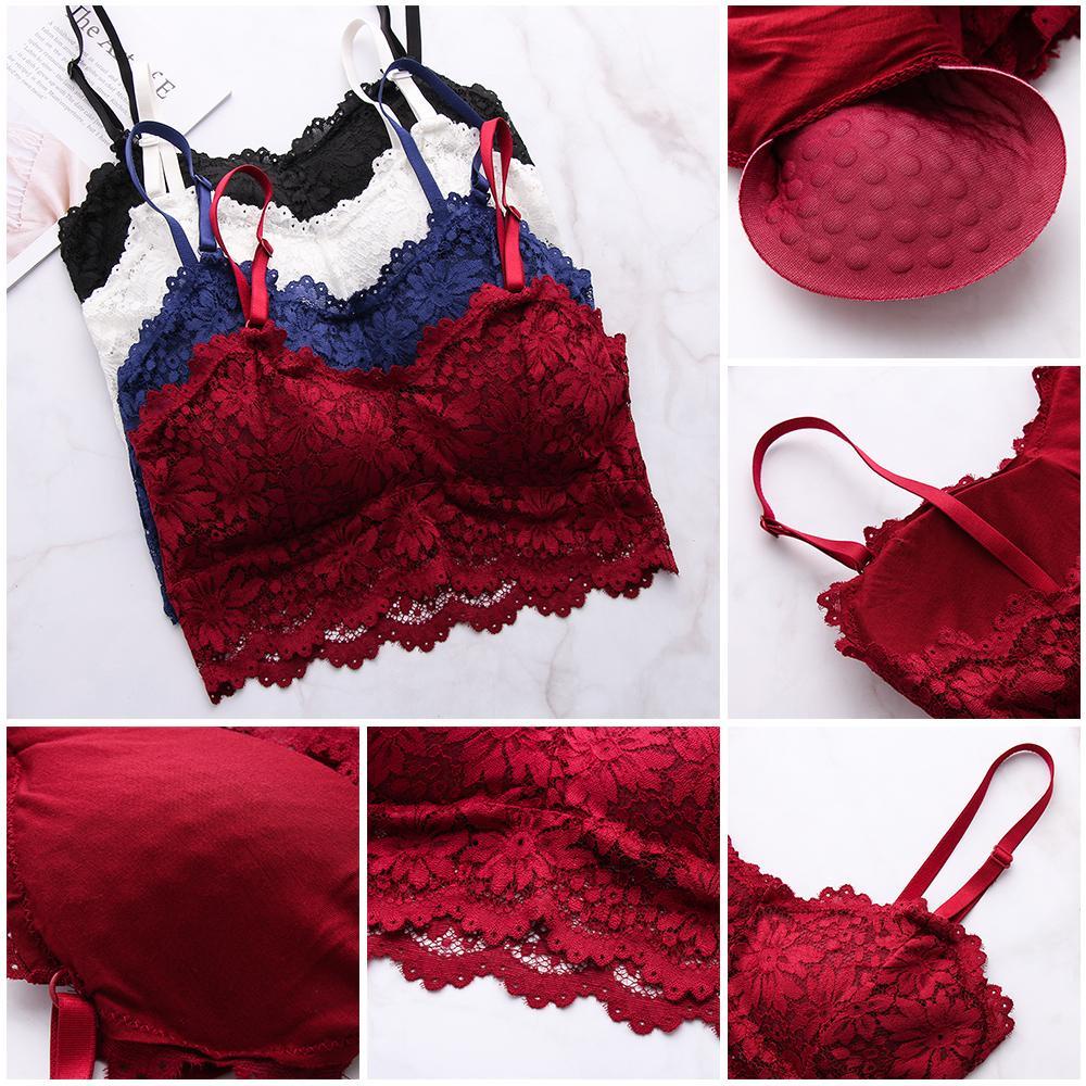 Áo Lót Nâng Ngực Phối Ren Hoa Gợi Cảm Cho Nữ