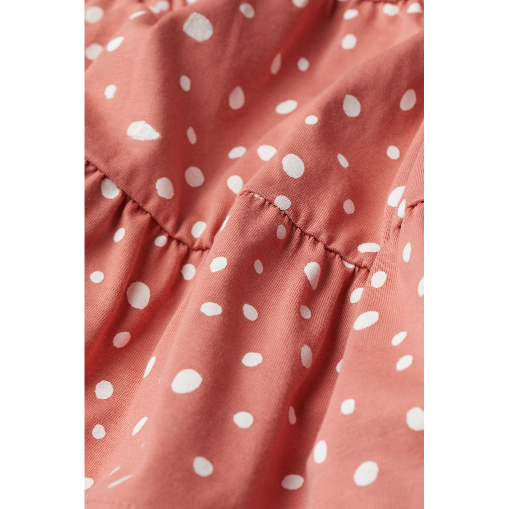 Váy chấm bi ngắn tay hồng cam HM H&amp;M_Hàng chính hãng Authentic