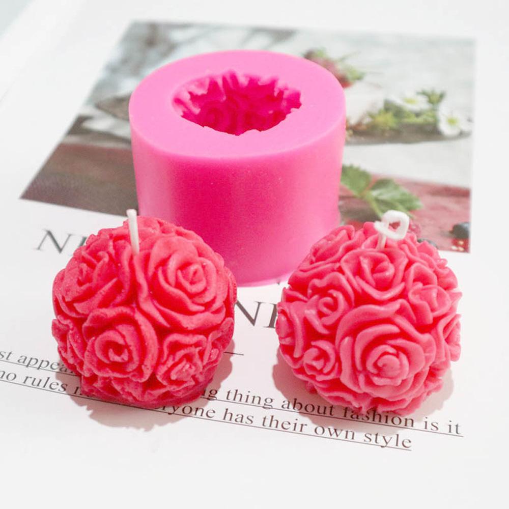 YIYU Khuôn Silicone Làm Nến Hình Hoa Trang Trí Tiệc Cưới DIY