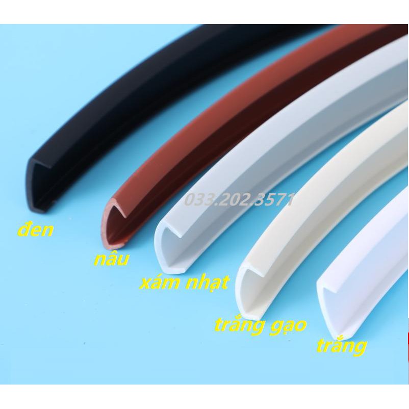 Nẹp viền chữ U dán mép bàn, ghế,tủ, kệ đủ kích thước -đơn vị bán 2m