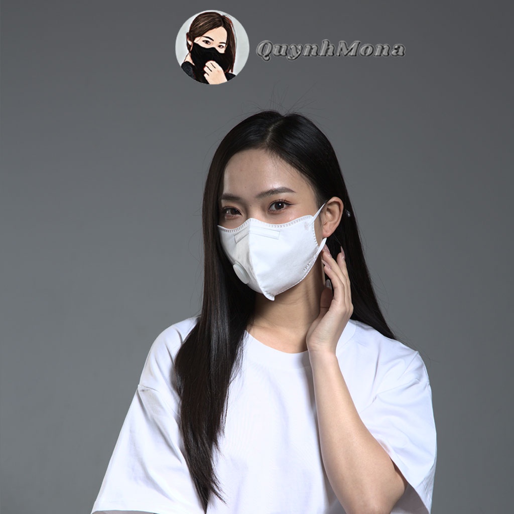 Khẩu Trang Có Van N99 Mona Mask Quynhmona Kháng Khuẩn 6 Lớp Nano Thời Trang Cao Cấp Dễ Thở Tái Sử Dụng PM 2.5