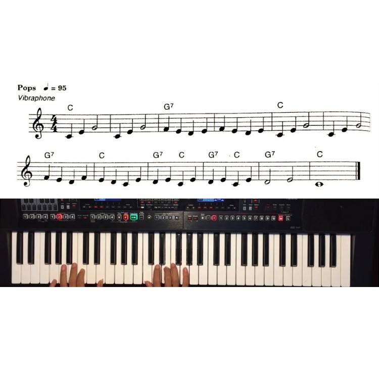 PHƯƠNG PHÁP HỌC ĐÀN ORGAN KEYBOARD Tập 1+2- Sách học đàn organ Lê Vũ