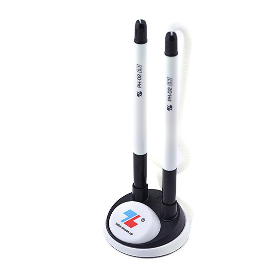 Bút Bi Đôi Cắm Bàn Thiên Long PH02 - Set 2 Chiếc Có Đế Dán Cố Định