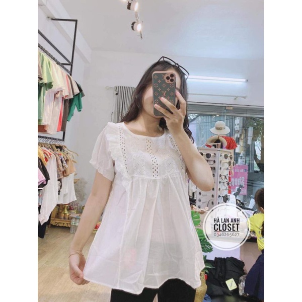 Áo bầu Thêu hoa trơn TN