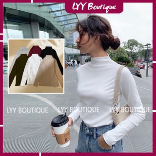 Áo giữ nhiệt nữ cổ 3cm lót nỉ lông dầy ấm áp freesize 6 màu chất đẹp Quảng Châu LYY BOUTIQUE