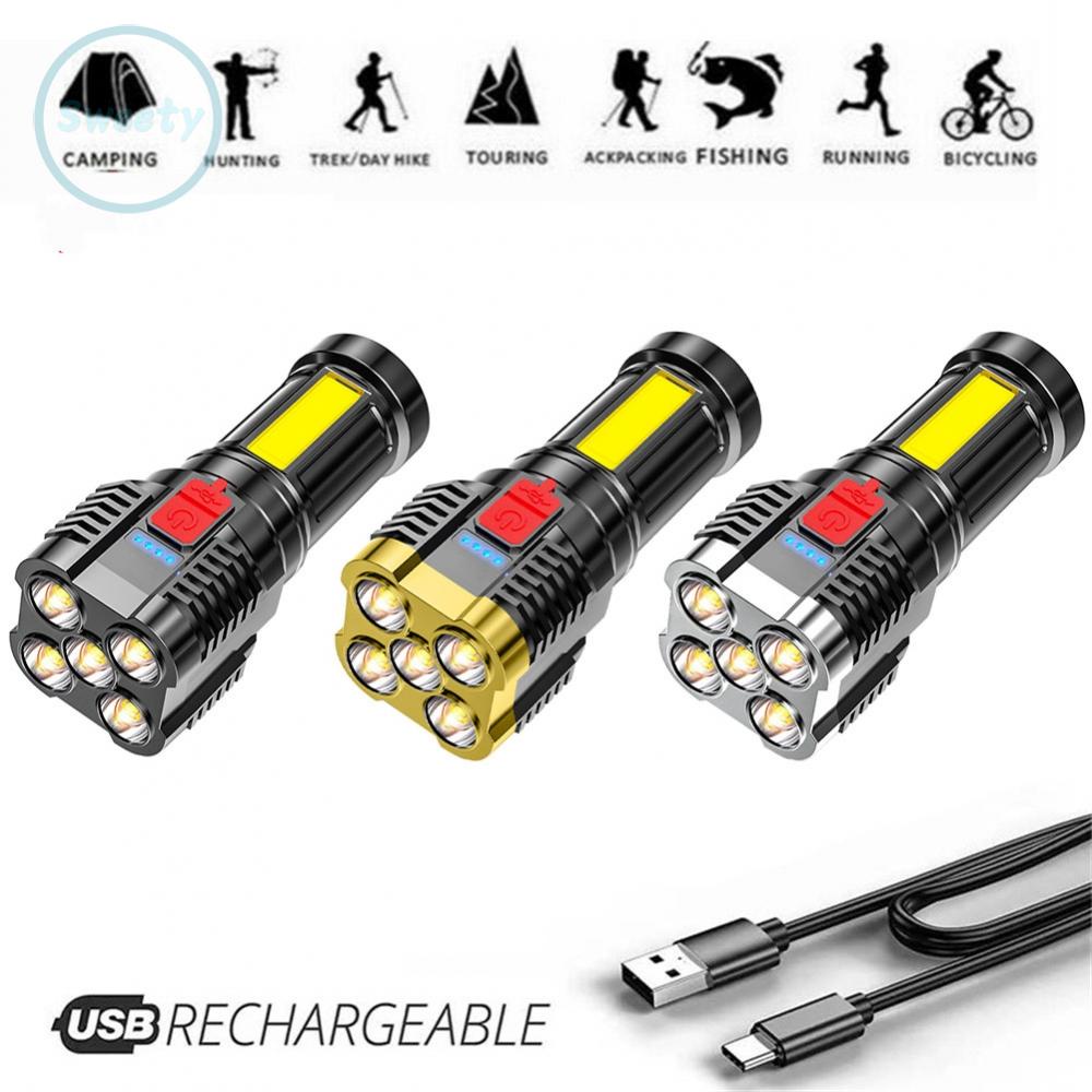 SWTDRM- ~5LED Tourch 9000LM Super Bright Rechargeable COB Flashlight Camping Torch-【Sweetdream】