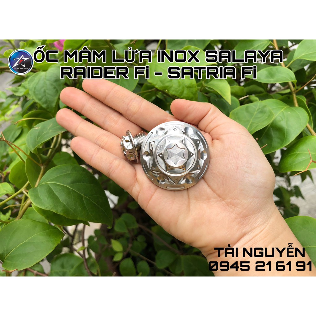 ỐC MÂM LỬA INOX SALAYA CHO EX150 - EX135 - SIRIUS ....