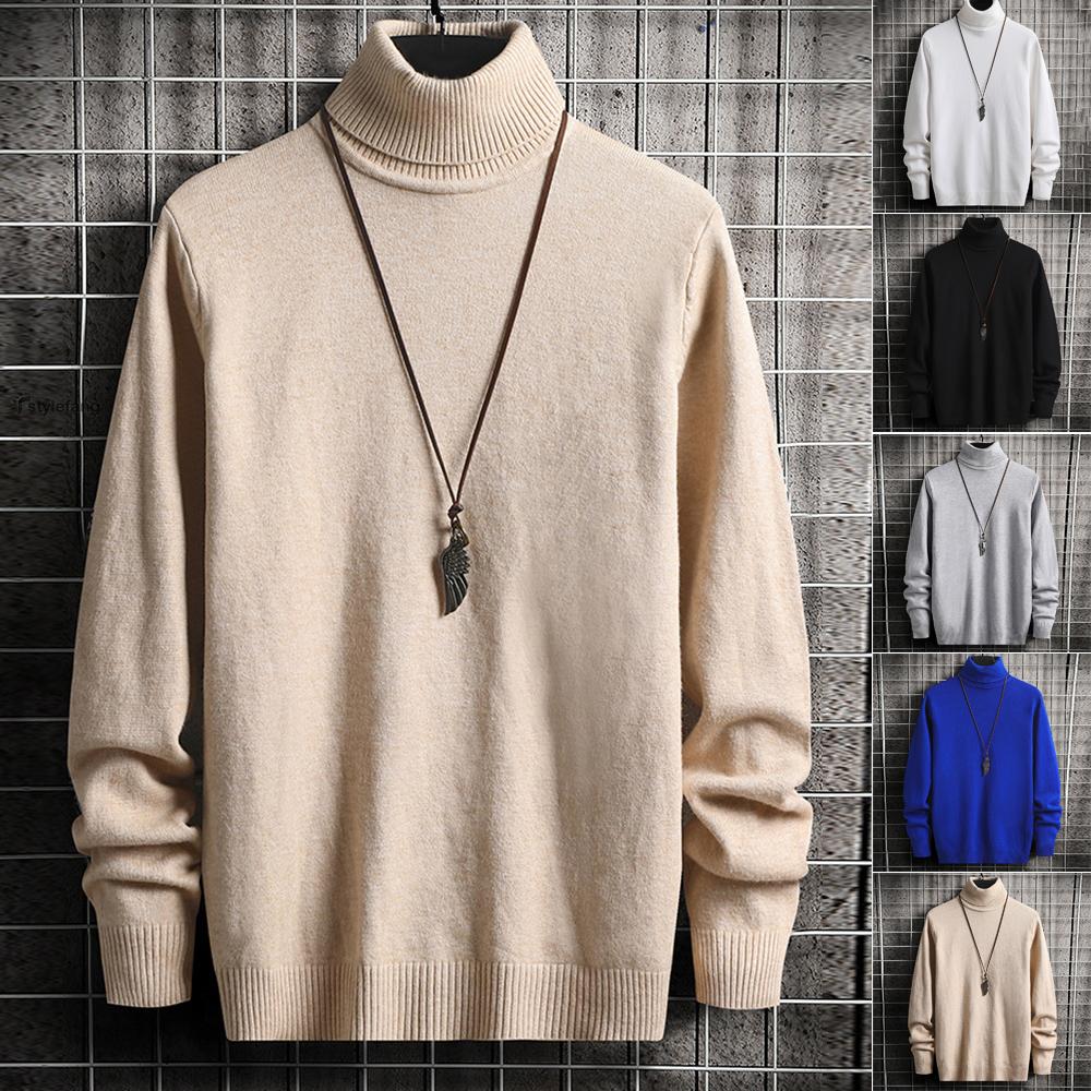 Sweater High Neck Winter Blouse Warm Knitted Turtleneck Pullover Sweater Jumper Knitwear Cable Knitted Outwear