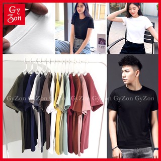 Áo Thun Trơn Nam Nữ Tay Ngắn Nhiều Màu Thời Trang Phong Cách Hàn Quốc - áo thun unisex