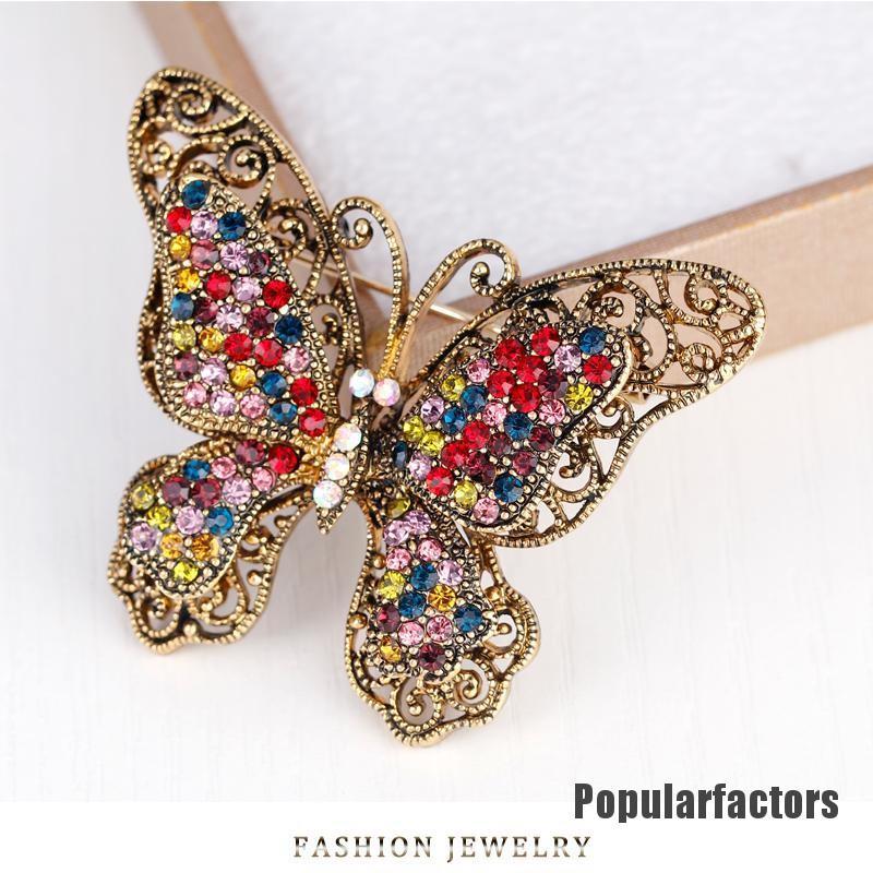 Ghim Cài Áo Hình Bướm Đính Đá Thời Trang