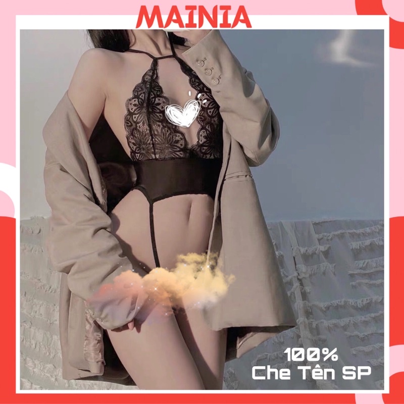Bộ Đồ Ngủ Body Liền Thân Ren Hoa Cao Cấp Sexy Gợi Cảm Mainia Shop