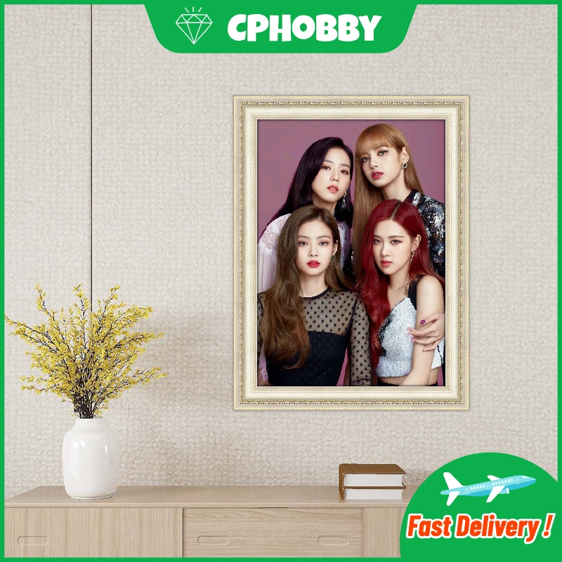Bộ Tranh Đính Đá 5d Diy Hình Nhóm Nhạc Blackpink 30x40cm 40x50cm Trang Trí Tường Phòng Ngủ