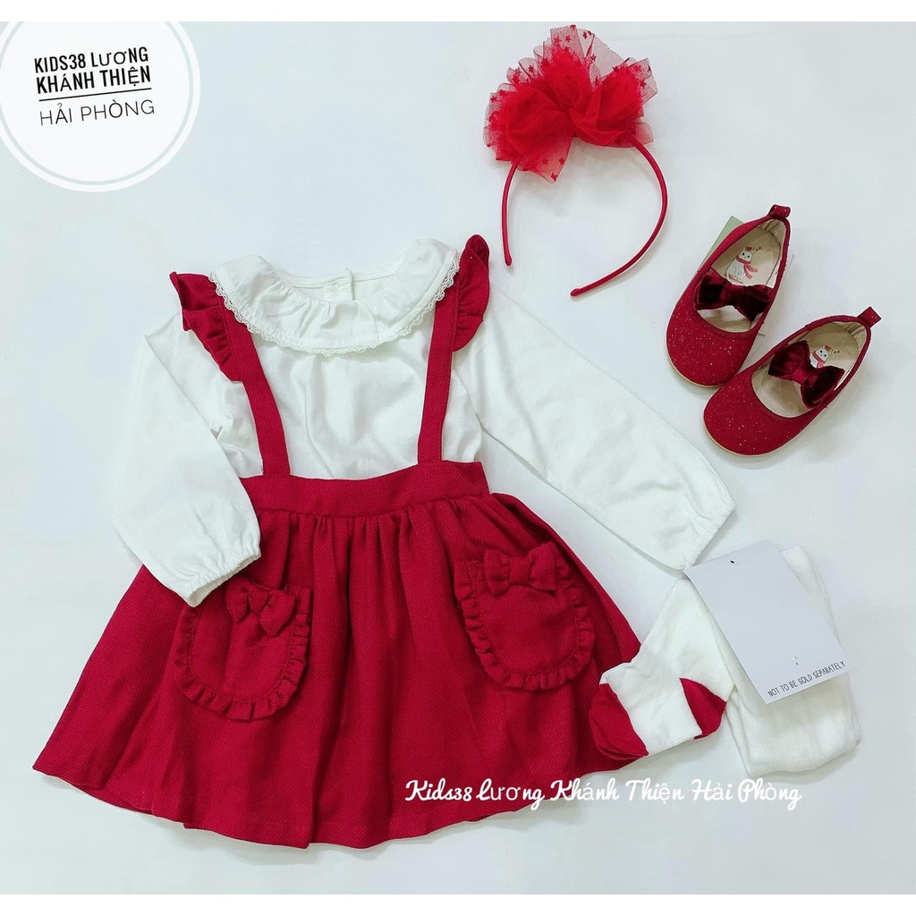 Set body+ váy đỏ bé gái Matalan