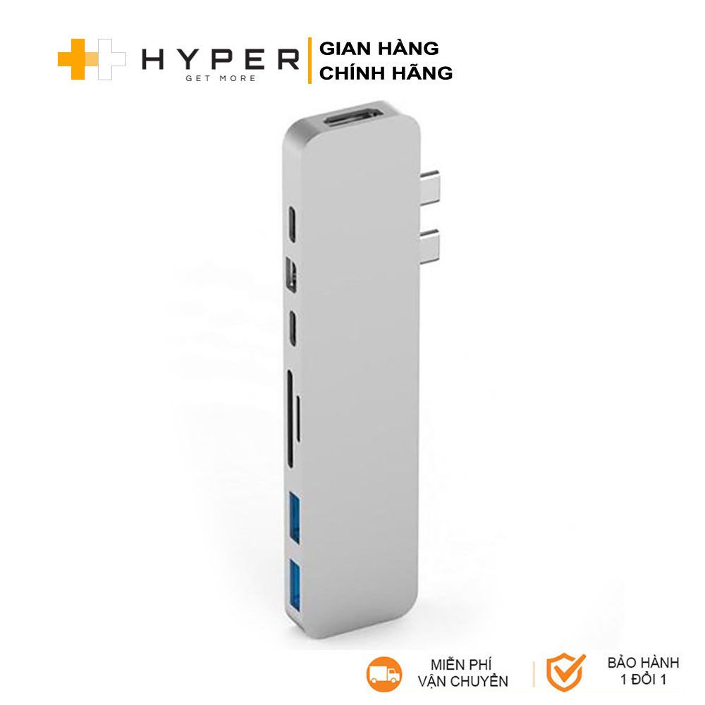 Cổng chuyển HyperDrive 8-in-2 Pro USB-C Hub cho Macboook Pro 13/15/16inch 2016-2017-2018-2019 - GN28D - Hàng Chính Hãng