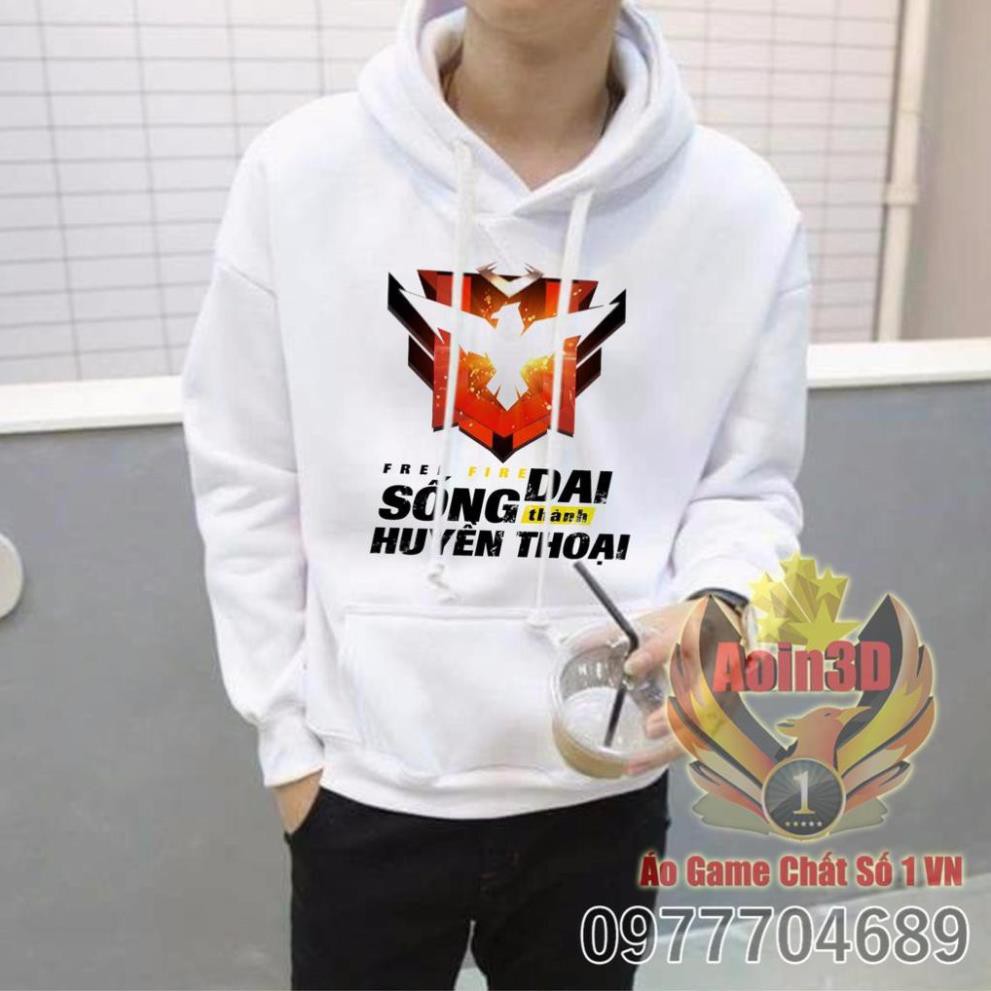 SALE SỐC- Áo Free Fire Rank Huyền Thoại - Áo Hoodie Shop Aoin3D  / sp bán chạy