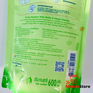 Nước rửa bình Dnee Thái Lan dạng túi 600ml