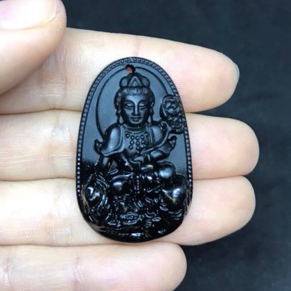 MẶT DÂY CHUYỂN BẢN MỆNH PHỔ HIỀN BỒ TÁT- Hộ mệnh tuổi Thìn và Tỵ- TẶNG KÈM DÂY ĐEO