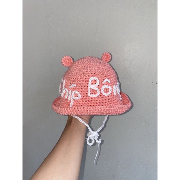 mũ nón móc tay cho bé theo yêu cầu