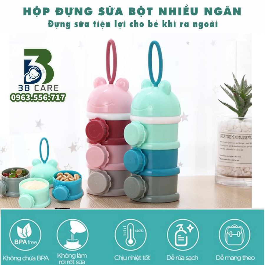 Hộp chia sữa đa năng 3 ngăn tiện lợi