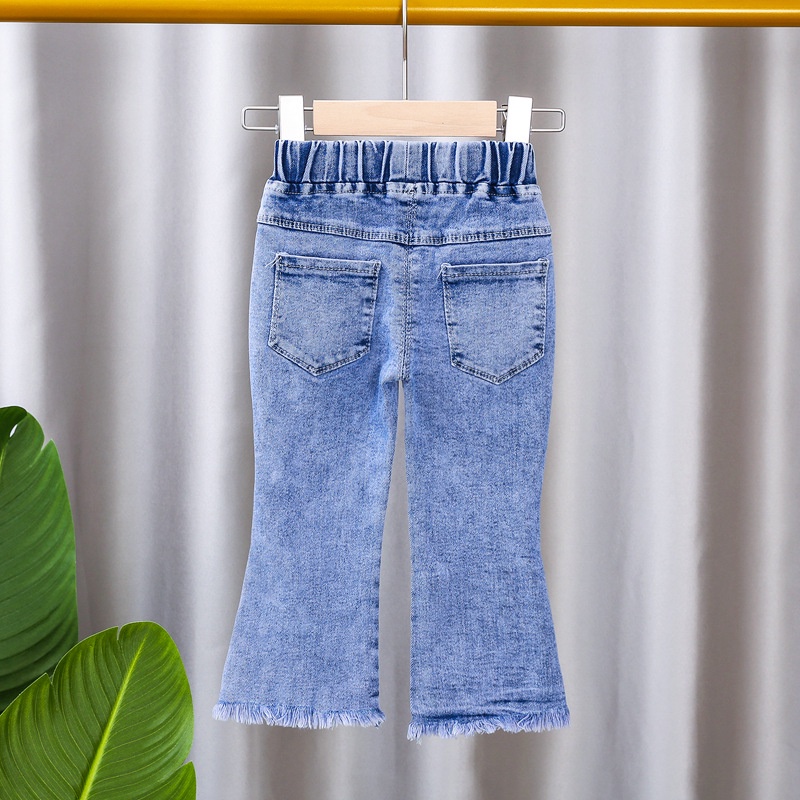 Quần Jean Phong Cách Hàn Quốc Thời Trang Mùa Hè Cho Bé Gái 1-6 Tuổi