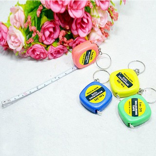 🍄 Móc khóa thước đo mini 1 mét nhiều màu