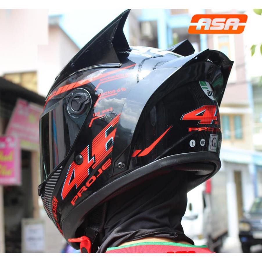 Mũ bảo hiểm Full Face AGU tem 46 - ASA HELMETS