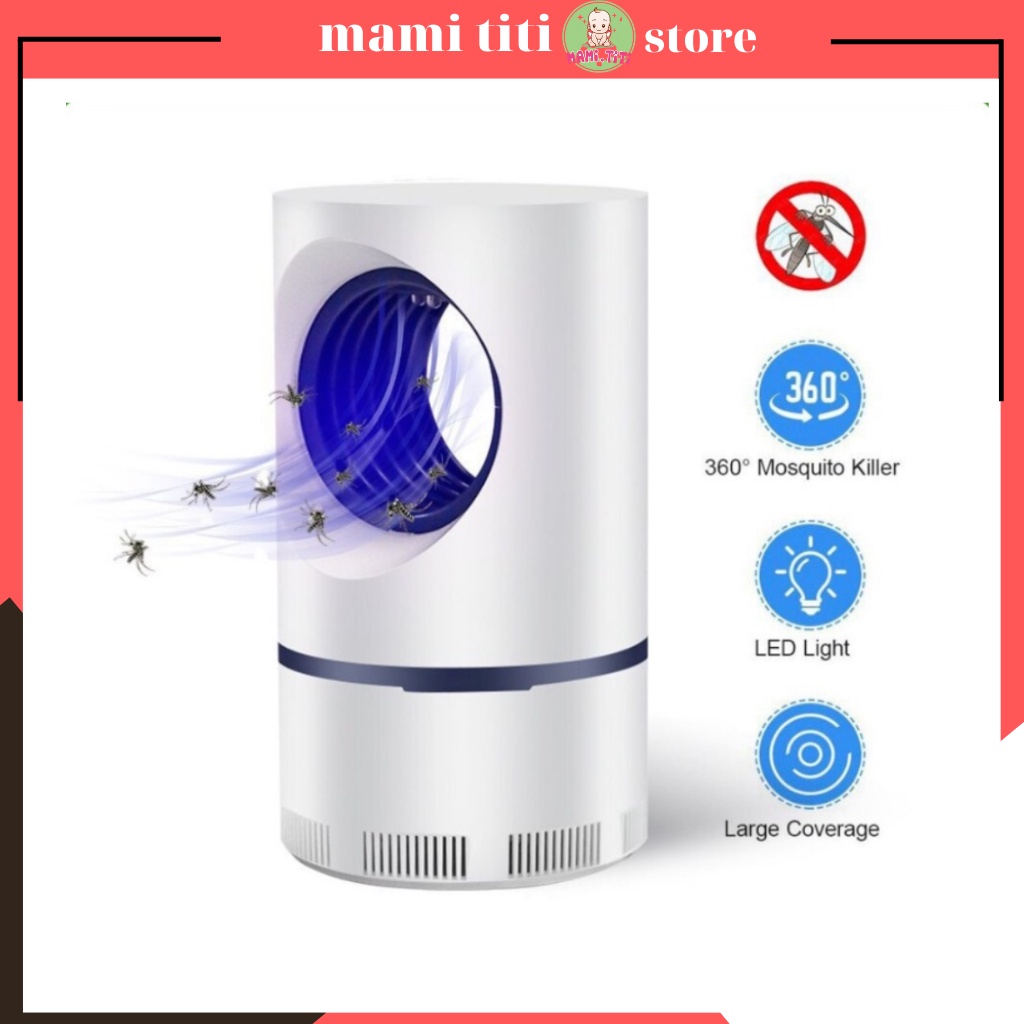 Đèn bắt muỗi  FREESHIP  Máy bắt muỗi thông minh hình trụ, cổng Usb diệt côn trùng hiệu quả