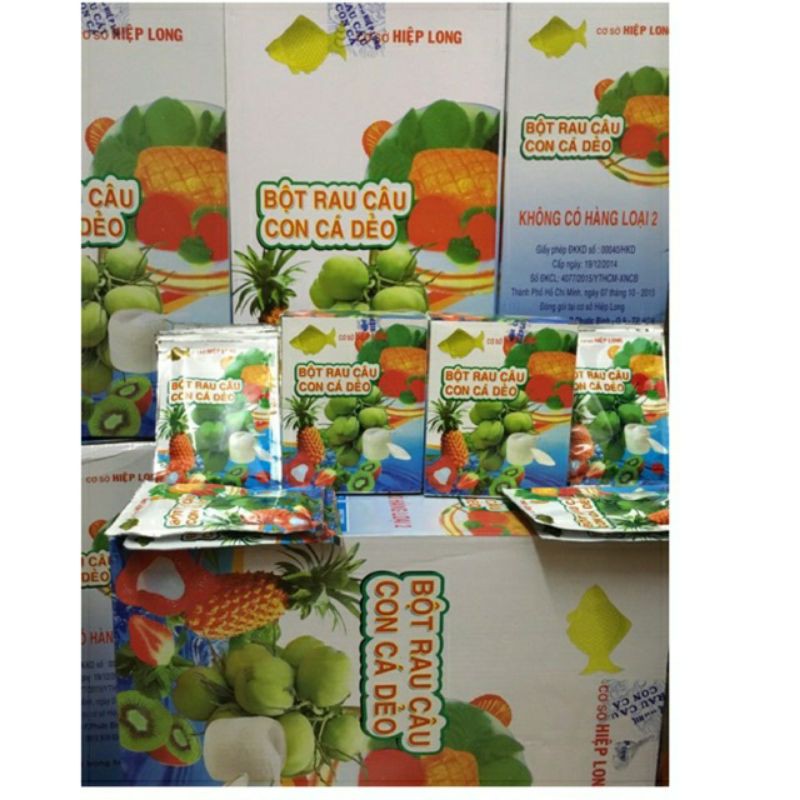 bột râu câu con cá dẻo gói 12g (nấu 1 lít)