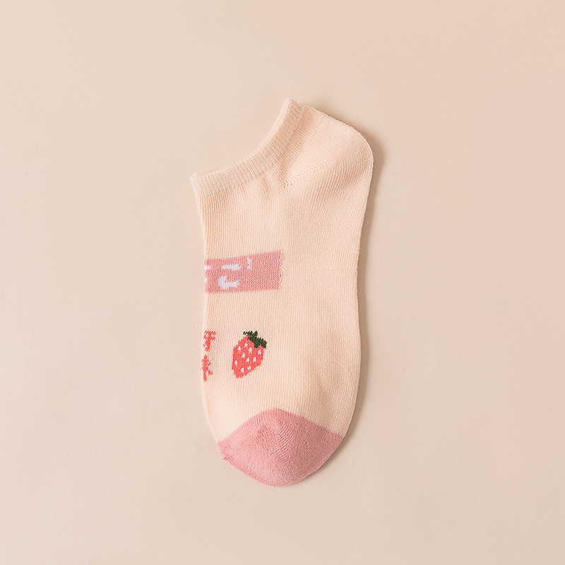 Vớ cotton in hình trái cây xinh xắn cho nữ