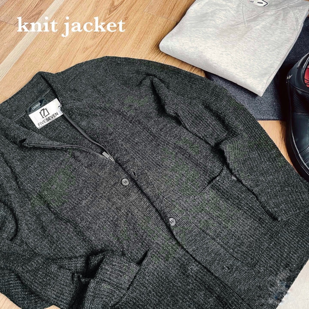 Áo cardigan dành cho nam Cremiux có séc kéo khóa thanh lịch cho thu đông