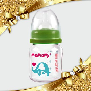 [BABY] Bình sữa thủy tinh cổ rộng chống sặc, chống đầy hơi cho bé Mamamy 120ml [MẪU MỚI]