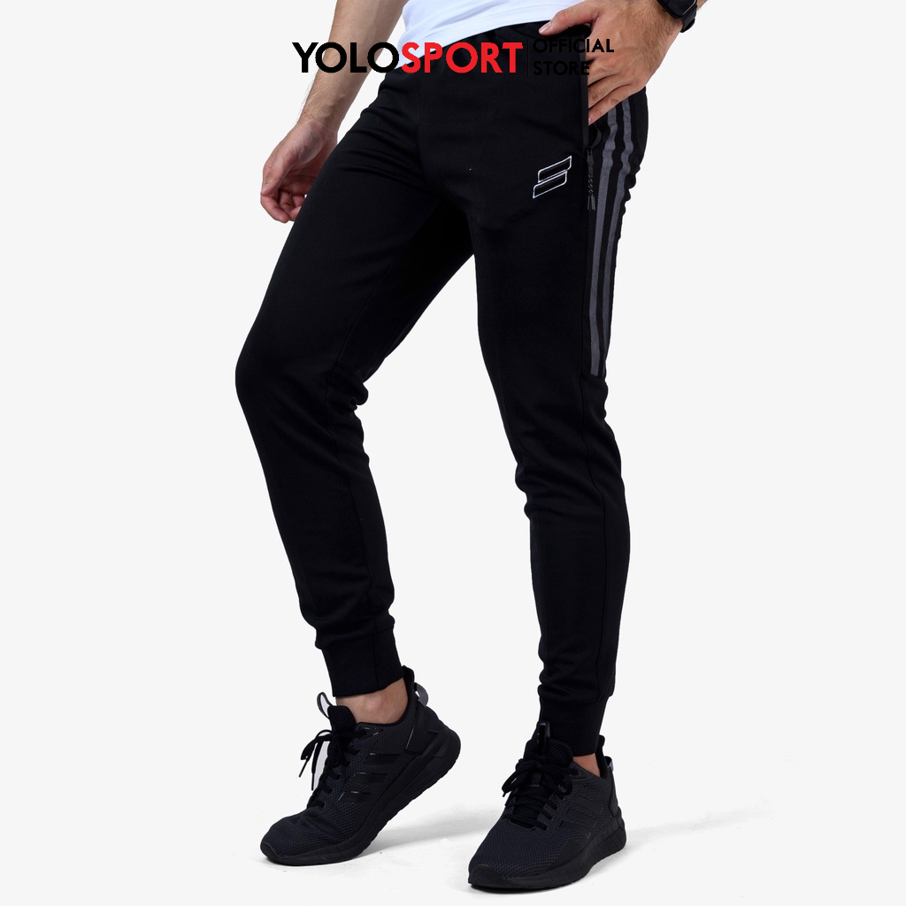 Quần Dài Jogger Nam Sọc Phối Lưới Logo 3D Cao Cấp Chất Lượng Tốt Phù Hợp Thời Trang Thể Thao Và Đi Chơi